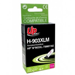 Tinteiro Compatível p/ HP Office Pro 6950/6962/6960/6961/6963/6964/6965/6966/6968/6970/6971/6974/6976/6978/6979 (T6M07A) Nº903XL - Magenta (Alta Capacidade)
 / Capacidade: ~900 Páginas (12 ml)  / Código de Barras: 3584770904340