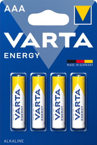 Pilha Alcalina Varta LR3 AAA 1.5V - 4103 / Código: 4103 / Tipo: 42232 / Tensão: 1.5V / Composição: Manganésio Primária Alcalina (ZN/MNO2) / Altura: 44.5mm / Diâmetro: 10.5mm / Peso: 11.3gr. / Ecovalor Incluído