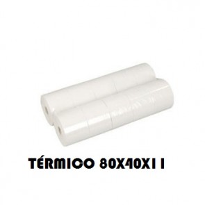 Rolos Papel Térmico 80x40x11 Pack 10Este tipo de papel contém uma substância química que muda de cor quando exposto ao calor. Rolos para registadoras, balanças, calculadoras e P.O.S.Código de Barras: #5600437608722#