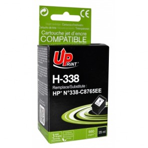 Tinteiro Reciclado p/ HP Deskjet 6540/5740/6840/6540d/9800/DJ460/Photosmart 2710/2575/7850/8150/8450/8750/C3170/C3180/C3180S/C3190/PRO B8350/Officejet 100/7210/7310/7410/6210/H470/K7100/K7103/K7108/PSC 1510/1610/2350/2355 - Preto (C8765E) Nº 338 / Ca